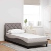 VidaXL Cadru de pat fără saltea Taupe 90x200 cm țesătură 3310577