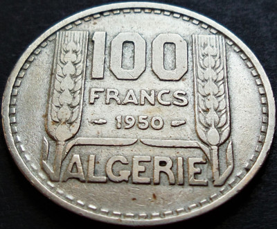 Moneda exotica 100 FRANCI - ALGERIA, anul 1950 * cod 3235 A - COLONIE FRANCEZA! foto