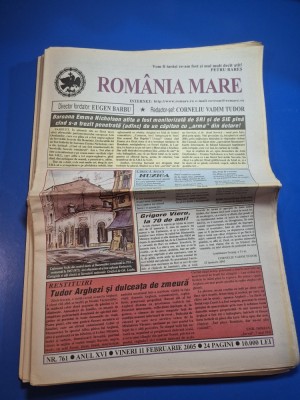 ziarul romania mare 11 februarie 2005 - redactor sef corneliu vadim tudor - grigore vieru la 70 de ani foto