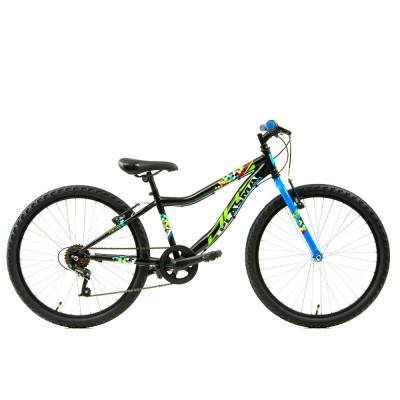 Bicicleta Copii DHS Plasma - 24 Inch, Negru-Albastru Ultimate FactoryBikes foto