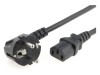 Cablu Alimentare 3x0,75mm2 cu Ștecăr &icirc;n Unghi și Conector IEC C13