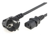 Cablu Alimentare 3x0,75mm2 cu Ștecăr &icirc;n Unghi și Conector IEC C13