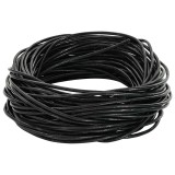 vidaXL Cord din Piele Negru &Oslash;2 mm x 50 m Piele 42021957