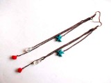Cercei lant cupru, howlite si turcoaz, cercei cadou femei 34796
