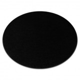Covor SOFTY cerc culoare, solidă negru, cerc 200 cm