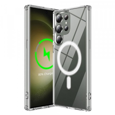 Husa MagSafe pentru Samsung Galaxy S23 Ultra S918, Techsuit, Pro, Transparenta foto