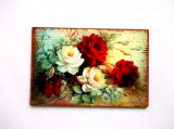 Trandafiri albi, rosii si alte flori, magnet frigider 35943