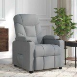 VidaXL Fotoliu de masaj, gri deschis, material textil