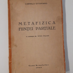 Carte veche 1944 Carmelo Ottaviano Metafizica fiintei partiale