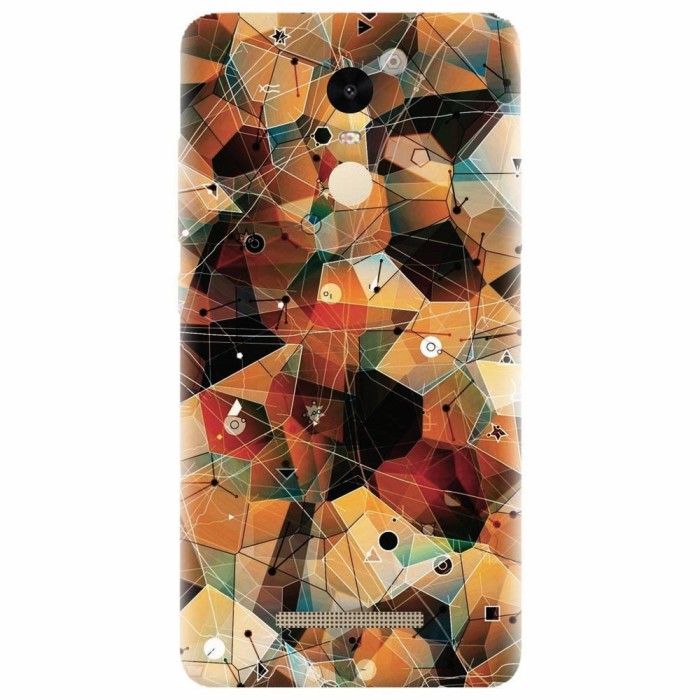 Husa silicon pentru Xiaomi Remdi Note 3, Abstract Triangles Connected Lines