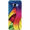 Husa silicon pentru Samsung S8 Plus, Curly Colorful Rainbow Lines Illustration