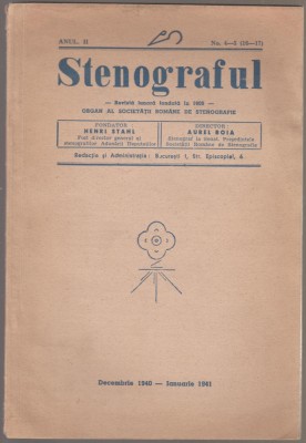 Revista Stenograful - Anul II, Nr. 4-5 (16-17) foto