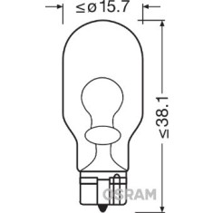 SET 2 BECURI 12V W16W ORIGINAL BLISTER OSRAM
