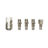 Set 5 cuple rapide 1/4 pentru furtunuri aer comprimat si scule pneumatice Breckner Germany