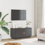 Comodă TV, gri, 80x34x40 cm, lemn masiv de pin