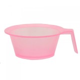 Cupa Vopsit Par Roz cu Maner Enzo, Bol Profesional Amestecare Vopsea, Masti Cosmetice
