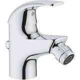 Baterie bideu Grohe Start Curve, monocomanda, 1/2&amp;#039;&amp;#039;, cartus ceramic, limitator debit, set evacuare cu tija, marimea S, Crom