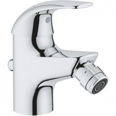 Baterie bideu Grohe Start Curve, monocomanda, 1/2&#039;&#039;, cartus ceramic, limitator debit, set evacuare cu tija, marimea S, Crom