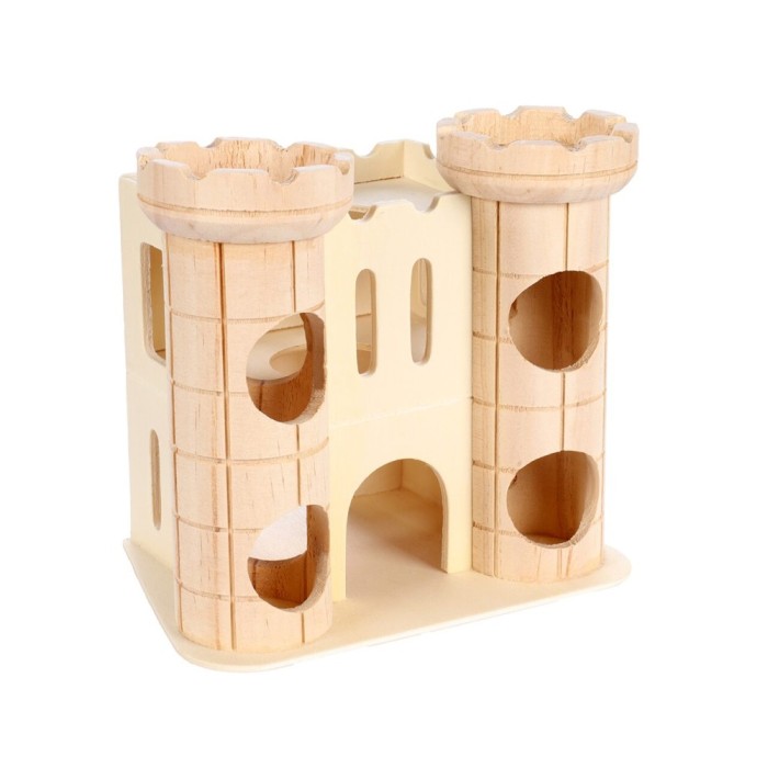 JUCARIE HAMSTERI CASTEL LEMN FLAMINGO 16x11x14.5H