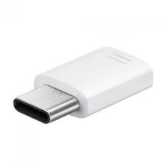 Adaptor / OTG, Micro USB - USB C, Compatibila cu Samsung, GH98-40218A / EE-GN930BW, Bulk, Alb foto