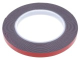 Bandă Dublu Adezivă Acrilică Neagră 9mm x 5m Grosime 1.1mm Rezistență UV Max 90&deg;C