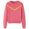 Pulover pentru copii tricotat, roz antichizat, 104
