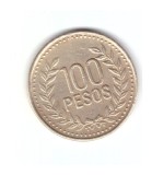 Moneda Columbia 100 pesos 2008, stare buna, curata