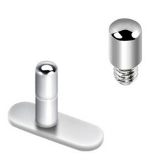 Blat cu implant microdermic din oțel 316L, culoare argintie, 2 mm