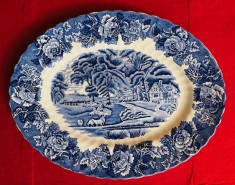 PLATOU DIN PORTELAN ENGLEZESC ENOCH WOOD&#039;S &quot;ENGLISH SCENERY&quot; L30,5CM