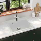 Gossi chiuveta de bucatarie din granit, alb, bazin unic