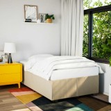 VidaXL Cadru de pat fără saltea, crem, 120x200 cm, textil
