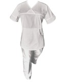 Cumpara ieftin Costum Medical Pe Stil, Alb cu Elastan, Model Sanda - 2XL, 2XL