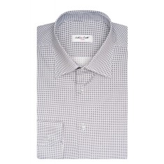 Camasa barbati alba cu print C001SL