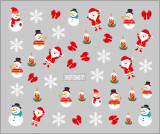 Cumpara ieftin Sticker Nail Art Lila Rossa pentru Craciun, Revelion si Iarna XF367