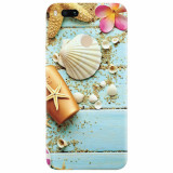 Husa silicon pentru Xiaomi Mi A1, Blue Wood Seashells Sea Star