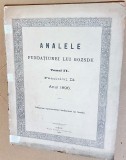 F956-I-ANALELE Fundatiei GOJDU Sibiu 1897-Editi veche originala.