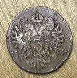 MNDSTR4 AUT AUSTROUNGARIA 3 Kreuzer 1800 S