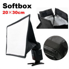 Softbox Flash Difuzer universal 20x30cm pt. blitz extern Nikon, Canon etc. foto