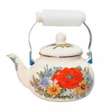 Ceainic Emailat Brio Emalika Bej 2.5L Flori de Camp 104631 CNN43643