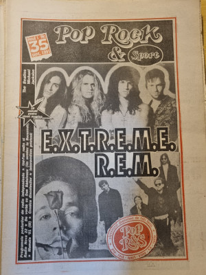 pop rock &amp;amp; sport septembrie 1991-formatia phoenix,topaz,edy petrosel holograf foto