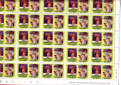 Bequia St. Vincent Grenadines 1984 25 x Sport pairs in block Mi.38-39 MNH DA.223 foto