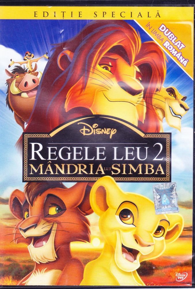 DVD Animatie: Regele leu 2 - Mandria Simba (original, dublat + sub. lb.  romana ) | Okazii.ro