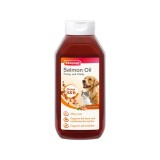 Ulei de Somon Beaphar, Supliment Nutritiv Natural pentru C&acirc;ini și Pisici, Omega 3 &amp; 6, EPA, DHA, 940ml