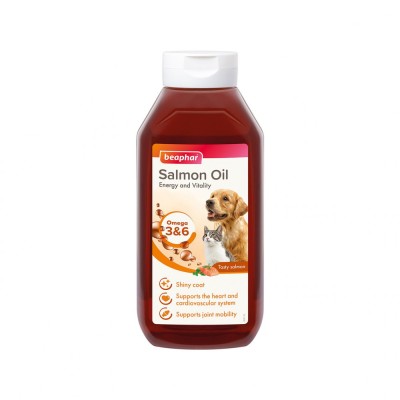 BEAPHAR ULEI DE SOMON SUPLIMENT NUTRITIV CAINI SI PISICI 940ML foto