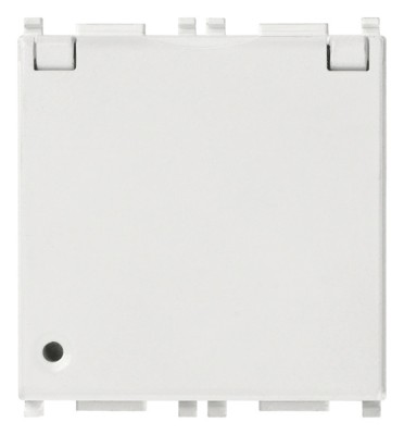 Priza schuko cu capac standard german 2M Vimar Plana alb 14208.C foto