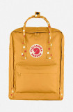 Fjallraven rucsac Kanken culoarea galben, mare, cu imprimeu F23510.160.916-160