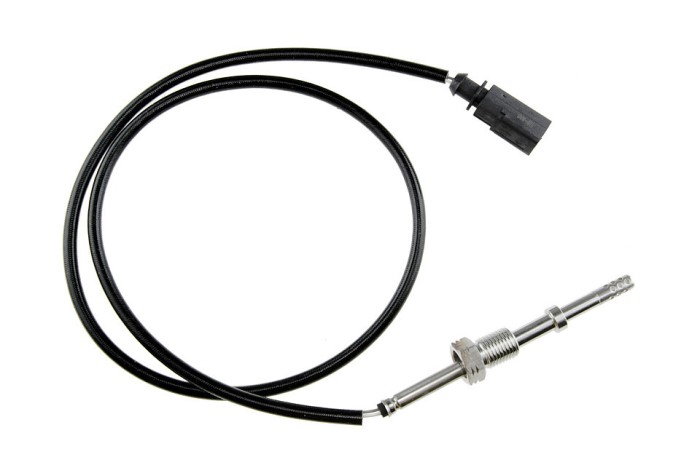 Senzor temperatura filtru particule Vw Amarok 2.0bitdi 2011-, in fata turbocompresorului - 960mm - Conector Negru, NTY EGT-VW-071