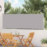 vidaXL Copertină laterală retractabilă de terasă, gri, 100 x 500 cm 48386