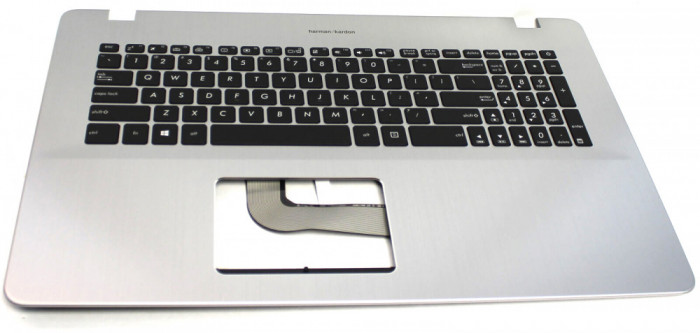Carcasa superioara cu tastatura palmrest Laptop, Asus, X705U, X705UA, X705UQ, X705UV, X705UD, X705UF, X705UB, 90NB0GA1-R33US0, cu iluminare, layout US
