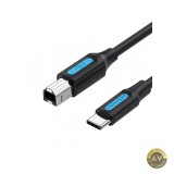 Cablu Imprimanta Vention USB-A - USB-B 1m Negru COQBF